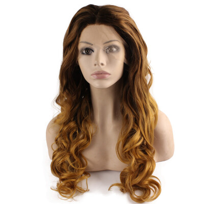 

Iwona Synthetic Hair Lace Front Long Wavy Three Tone Blonde Wig