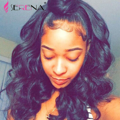 

Pre Plucked 360 Lace Frontal With Bundle with Baby Hair Brazilian Body Wave Human Hair 360 Lace Frontal Closure with Bundles