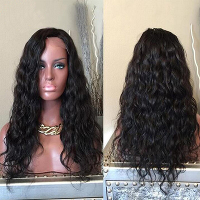 

Water wave lace front human hair wigs for black women brazilian hair glueless lace front wavy wig