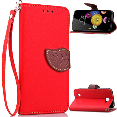

Красный Дизайн Кожа PU откидная крышка бумажника карты держатель чехол для LG K4