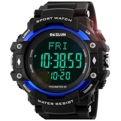 

Hiroyuki колесо (BOZLUN) работает хронограф мужские спортивные часы сердечного ритма электронных ST02 Silver