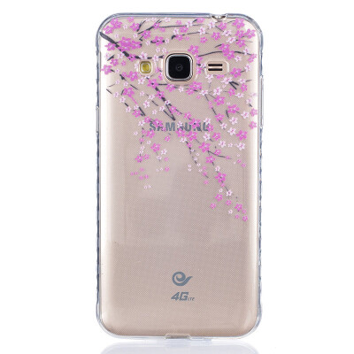 

Peach blossom Pattern Soft Thin TPU Rubber Silicone Gel Case Cover for SAMSUNG Galaxy J3J3 2016 J320