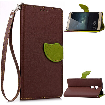 

Brown Design PU Leather Flip Cover Wallet Card Holder Case for Huawei Mate S