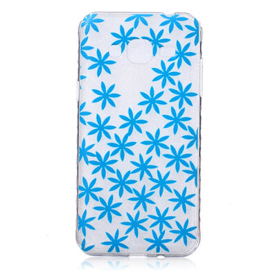 

Blue chrysanthemum Pattern Soft Thin TPU Rubber Silicone Gel Case Cover for SAMSUNG GALAXY J3