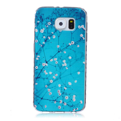 

Plum blossom Pattern Soft Thin TPU Rubber Silicone Gel Case Cover for SAMSUNG GALAXY S6