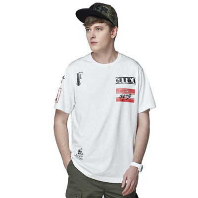 

Древняя карта (GUUKA) с коротким рукавом майка прилива бренд лето хлопок досуг половина рукав T F0737 белый XL