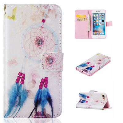 

Plumes and chimes Design PU Leather Flip Cover Wallet Card Holder Case for IPHONE 7