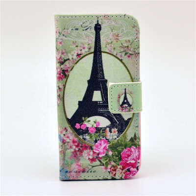 

Eiffel Tower Design PU Leather Flip Cover Wallet Card Holder Case for IPHONE 5