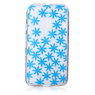 

Blue chrysanthemum Pattern Soft Thin TPU Rubber Silicone Gel Case Cover for MOTO G3