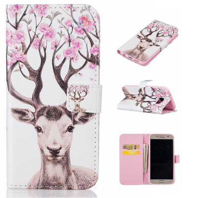 

Deer Design PU Leather Flip Cover Wallet Card Holder Case for SAMSUNG Galaxy S7