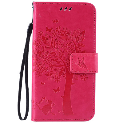 

Rose Tree Design PU Leather Flip Cover Wallet Card Holder Case for LG K7