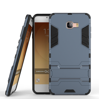 

Темно-синий Slim Robot Armor Kickstand Ударопрочный жесткий корпус из прочной резины для SAMSUNG Galaxy C9