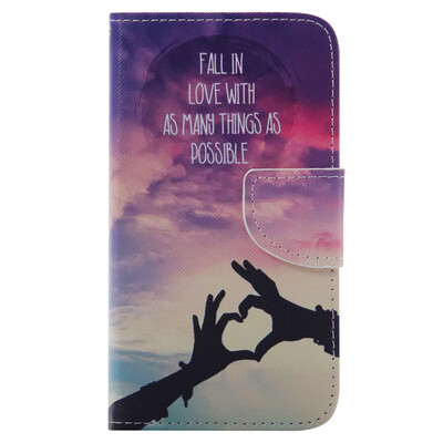 

Hands Love Design PU Leather Flip Cover Wallet Card Holder Case for NOKIA 640