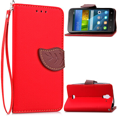 

Red Design PU Leather Flip Cover Wallet Card Holder Case for Huawei Ascend Y336