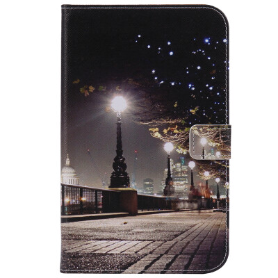 

City Street Design PU Leather Flip Cover Wallet Card Holder Case for SAMSUNG T377