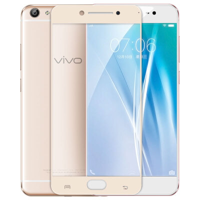 

KOOLIFE vivo x7plus Full Screen Coated Texture Full Screen Glass Film Full Cover Mobile Phone Protector for vivo x7 plus-gold