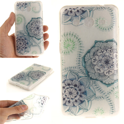 

Blue and green dream flower Pattern Soft Thin TPU Rubber Silicone Gel Case Cover for SAMSUNG GALAXY Core 2/G355H