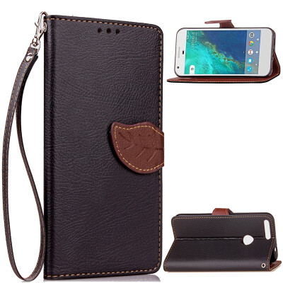 

Black Design PU Leather Flip Cover Wallet Card Holder Case for Google Pixel