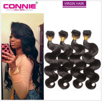 

Malaysian Virgin Hair Body Wave 4 Bundles Connie Hair Products Malaysian Human Hair Bundles 5A Unprocessed Malaysian Virgin Hair