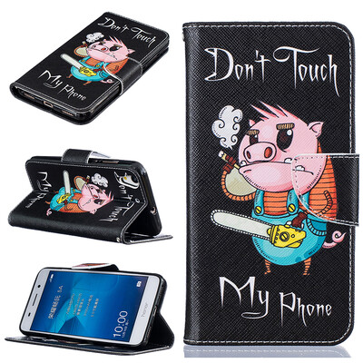 

Pig Design PU Leather Flip Cover Wallet Card Holder Case for HUAWEI Y6 IIHonor 5A