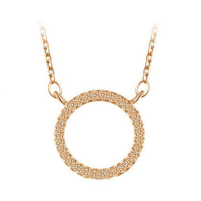 

Yoursfs® Round Loop Rose Gold Plated Zircon Pendant Necklace