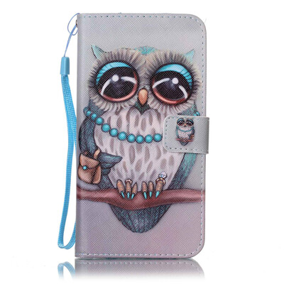 

Gray Owl Design PU Leather Flip Cover Wallet Card Holder Case for IPHONE 6PLUS