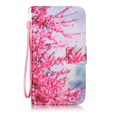 

Plum Blossom Design PU Leather Flip Cover Wallet Card Holder Case for LG K10