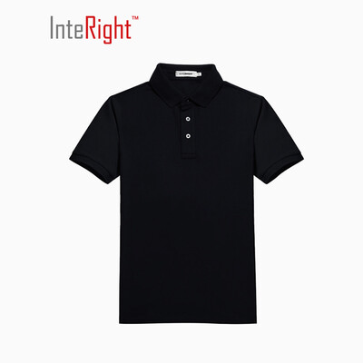 

INTERIGHT [Jingdong качество производства] 50S хлопок двойной бусины для бесплатного горячих мужчин бизнес случайные поло рубашка черный код M