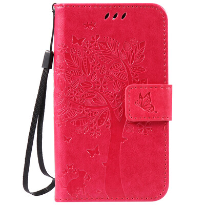 

Rose Tree Design PU Leather Flip Cover Wallet Card Holder Case for LG K3