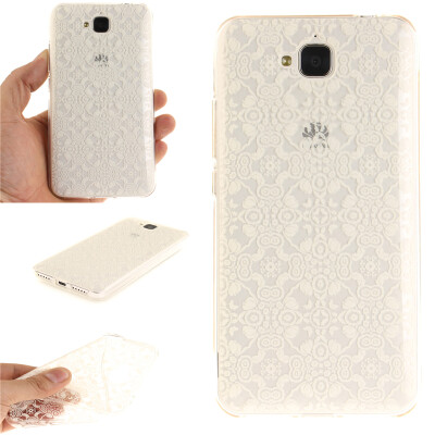 

Half white flowers Pattern Soft Thin TPU Rubber Silicone Gel Case Cover for HUAWEI enjoy 5