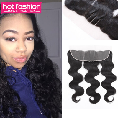 

Unprocessed 8A Malaysian Virgin Hair 13X4 Lace Frontal Closure 1 Bundle Cheap Lace Frontal Bleached Knots Malaysian Body Wave