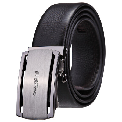 

Crocodile shirt (CROCODILE) double-sided head layer leather belt automatic buckle business casual belt 13612087-01 black