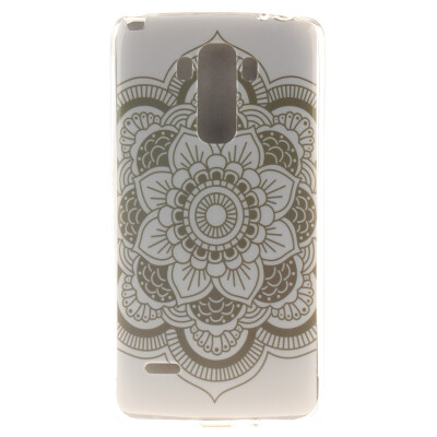 

White flowers Pattern Soft Thin TPU Rubber Silicone Gel Case Cover for LG G4 Stylus/LS770