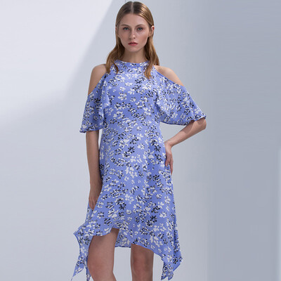 

UR Women's Slim Fashion Fashion Печатные платья WG19R7AN2000 Светло-голубой XL