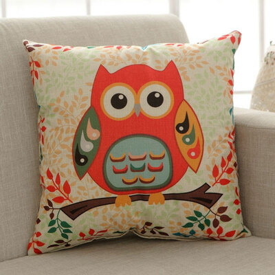 

Ying Xin home textiles cartoon flax style pillow sofa cushions car waist cushions waist pillow with core night to spend 45x45cm