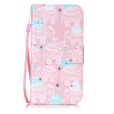 

Pink Elephant Design PU Leather Flip Cover Wallet Card Holder Case for Samsung Galaxy S5G9006V