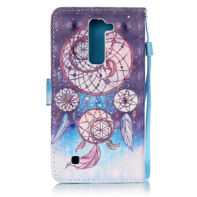 

Three Windbells Design PU Leather Flip Cover Wallet Card Holder Case for LG K7