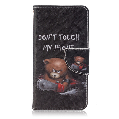

Bear Design PU Leather Flip Cover Wallet Card Holder Case for BQ Aquaris M5