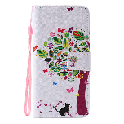 

Tree&Cat Design PU Leather Flip Cover Wallet Card Holder Case for SAMSUNG A72016