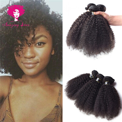 

Amazing Star Hair 7A Afro Kinky Curly Virgin Indian Hair 3 Bundles Afro Kinky Curly Hair Bundles Pretty Hair Pieces Full and Thick