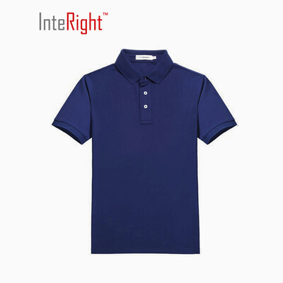 

INTERIGHT [Jingdong качество производства] 50S хлопок двойной бусины для свободных мужчин мужчин бизнес случайные поло рубашка синий цвет L код