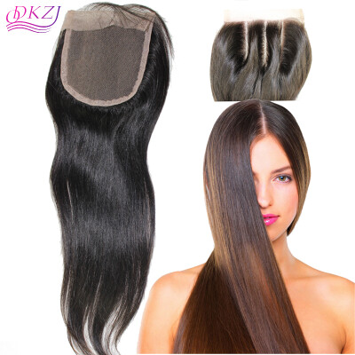 

QDKZJ 35x4 Lace Closure Brazilian Hair Straight Human Virgin Hair Closure Unprocessed Top Closure Middle 3 Part Ble