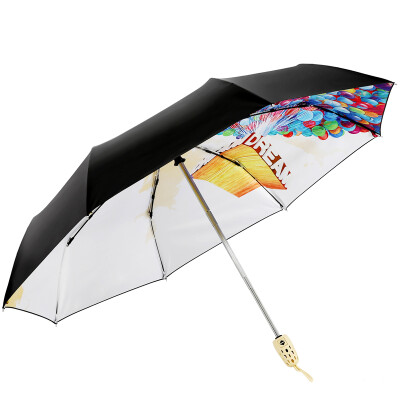 

Paradise umbrella UPF50 self-closing self-adhesive black rubber transfer tripod sun umbrella umbrella umbrella 31815E beige