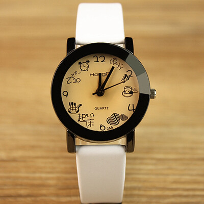 

Ya Zhuo Lun quartz watch new fashion life students cute watch needle buckle round business men models female models YZL0522TH-2