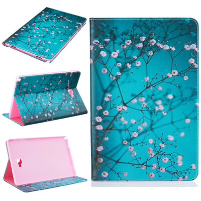 

Plum blossom Style Embossing Classic Flip Cover with Stand Function and Credit Card Slot for SAMSUNG GALAXY Tab A 10.1 P580