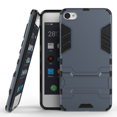 

Темно-синий Slim Robot Armor Kickstand Ударопрочный жесткий корпус из прочной резины для MEIZU U20