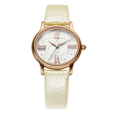 

Fiyta (FIYTA) watch allure series quartz ladies watch white belt L575.PWWD