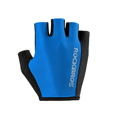 

ROCKBROS riding gloves semi-finger gloves men&women anti-skid breathable mountain bike riding equipment bicycle gloves blue