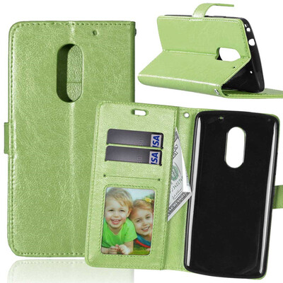 

Green Style Classic Flip Cover with Stand Function and Credit Card Slot for Lenovo VIBE X3