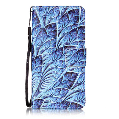 

Blue Dazzle Design PU Leather Flip Cover Wallet Card Holder Case for Huawei Honor 7